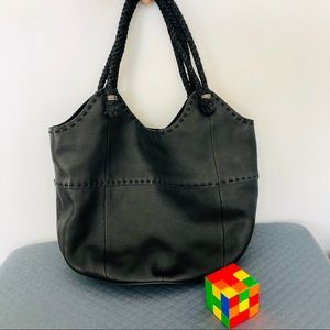 The SAK Indio Large Black Leather Tote